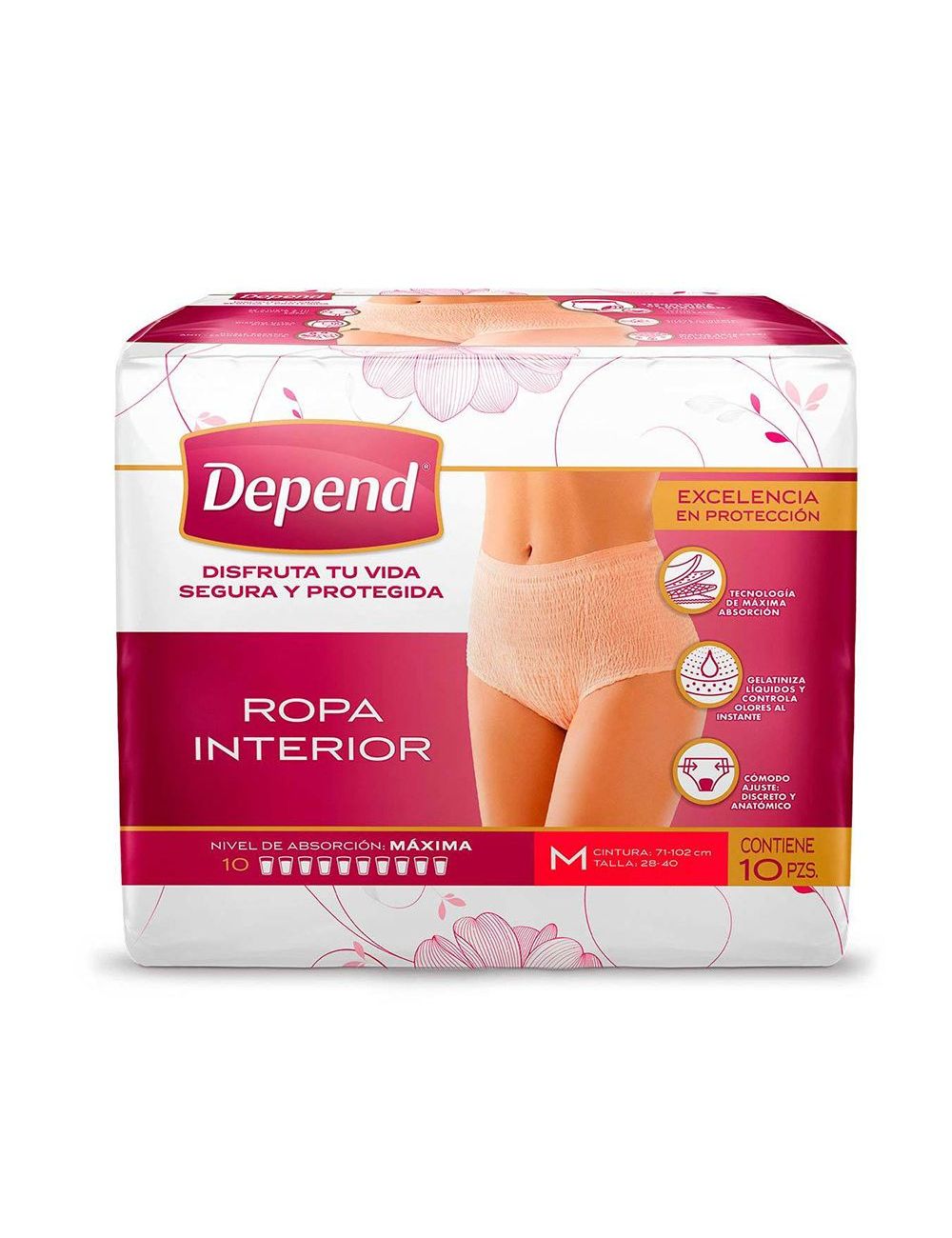 DEPEND ROPA INT MUJ MED C10