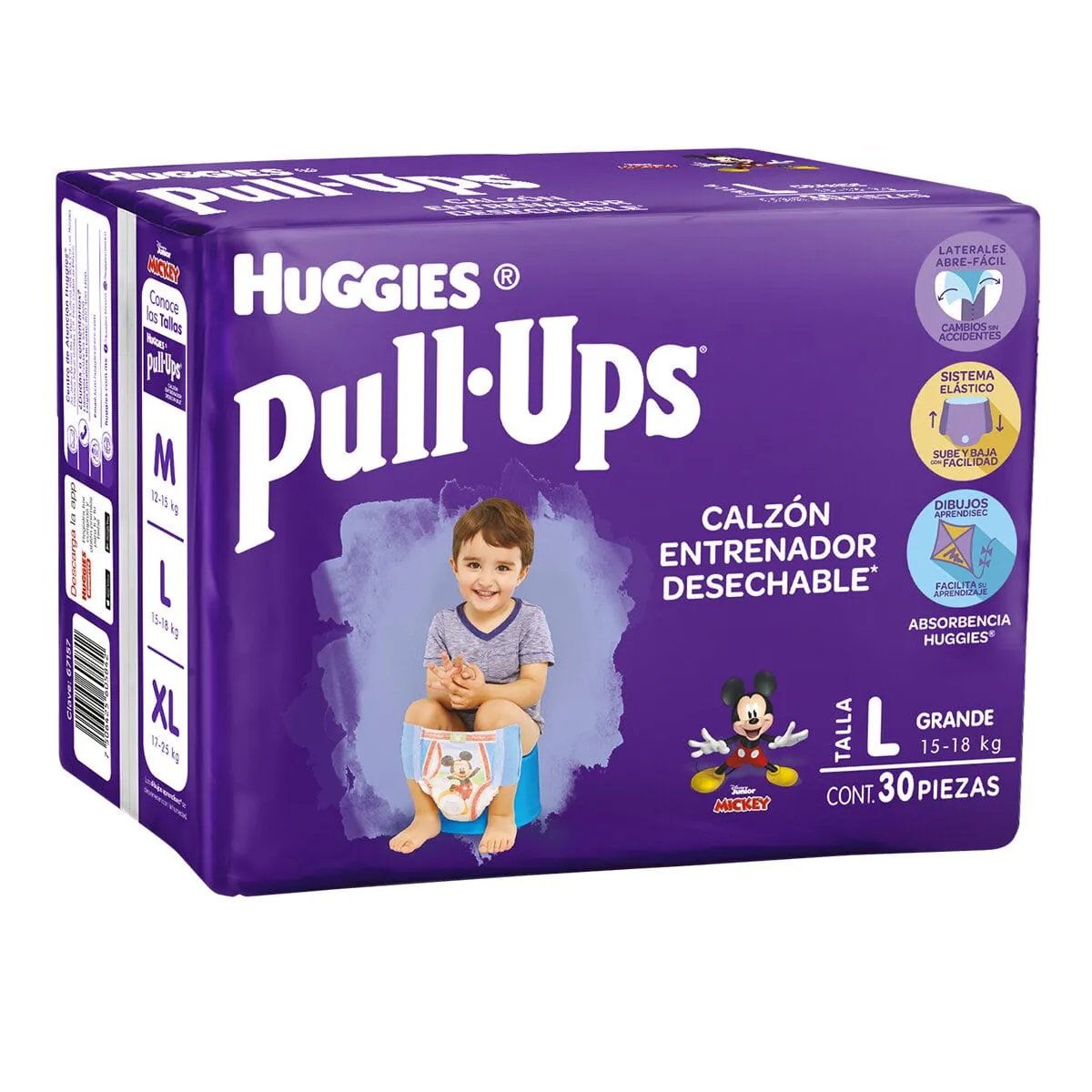 CALZ HUGGIES PULL-UP CARS L C/30