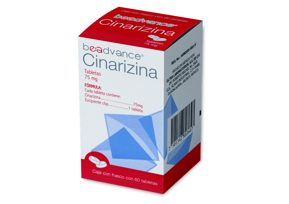 CINARIZINA 60 TAB 75MG