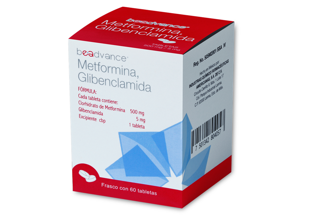 METFORMINA GLIBENCLAMIDA 60 TAB 500/5MG