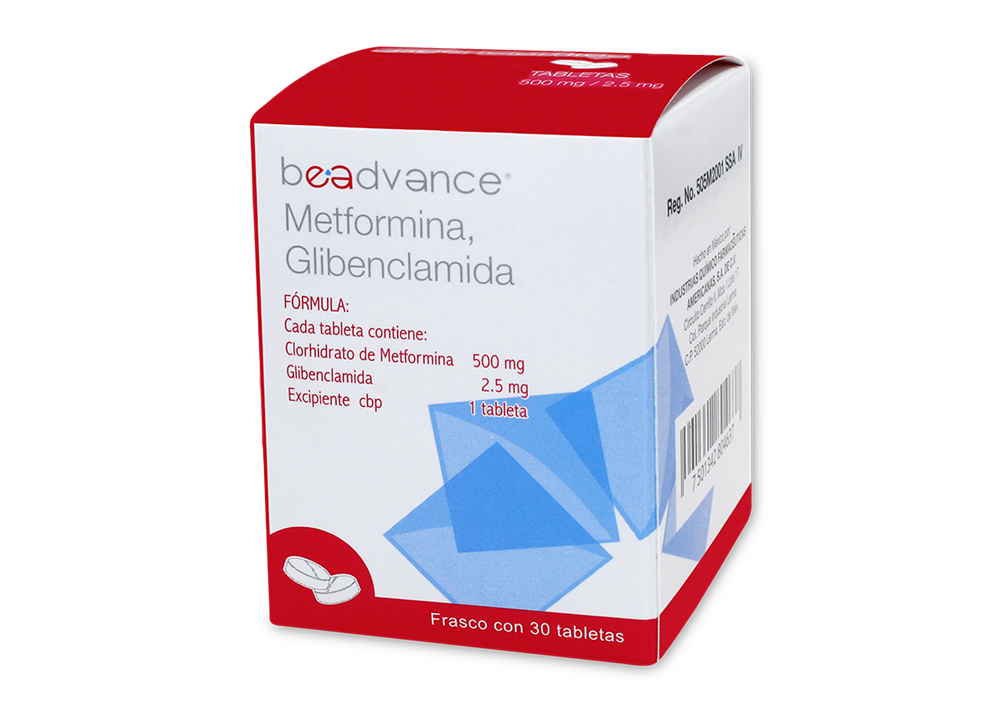 METFORMINA GLIBENCLAM 30 TAB 500/2.5 MG