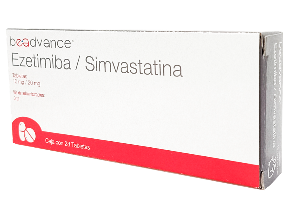 SIMVASTATINA EZETIMIBA 28 TAB 10MG/20 MG