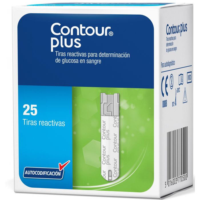 CONTOUR PLUS TIRAS REACTIVAS C/25