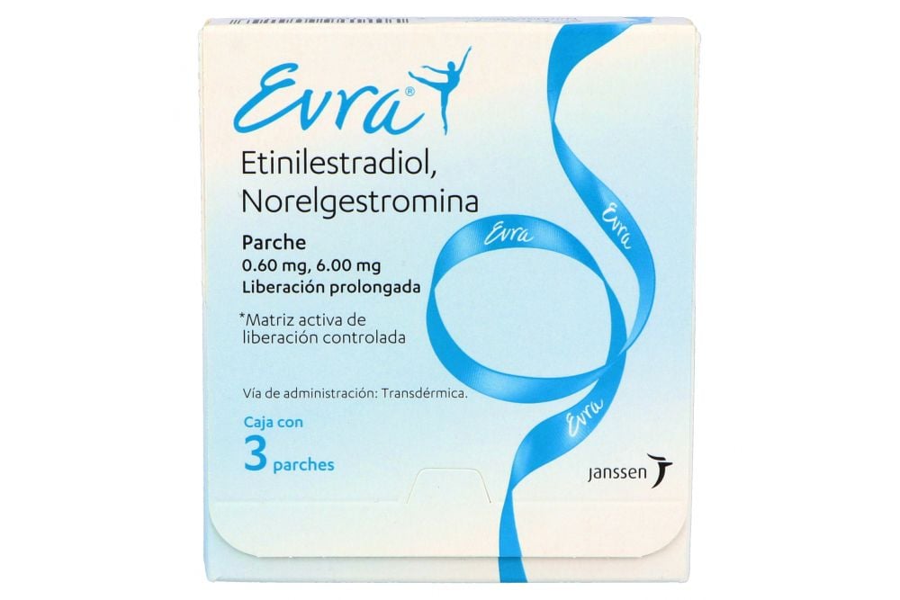 EVRA 6MG/600MCG 3 PARCHES