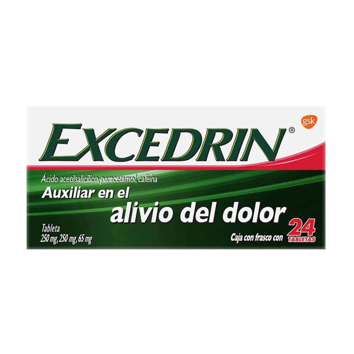 EXCEDRIN 250/250/65MG DFUERTE 24TAB