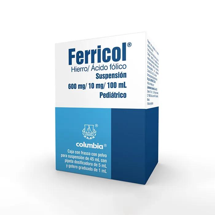 FERRICOL PED 600/10MG SUSP45ML PVO