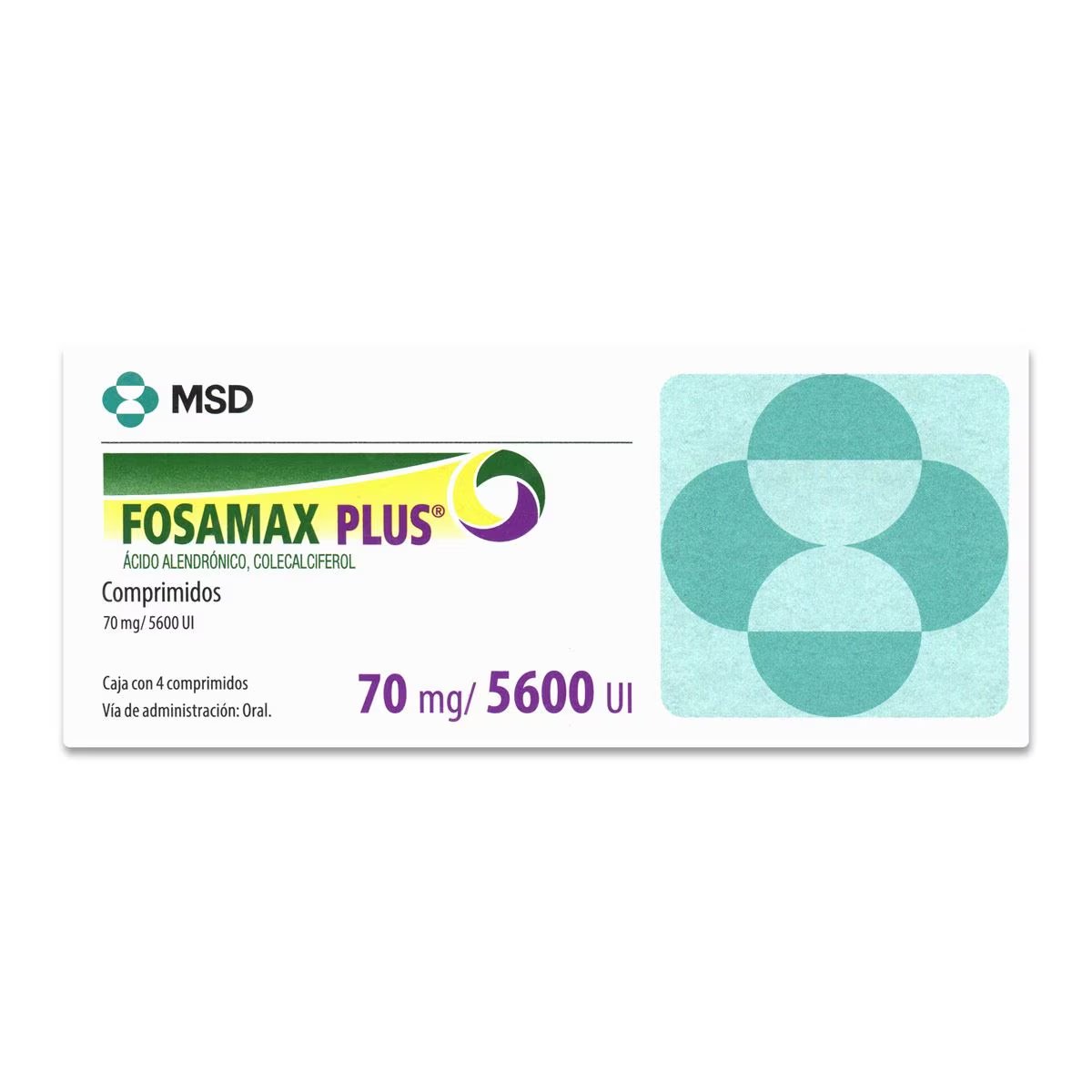 FOSAMAX PLUS 70MG/5600UI 4 CPR