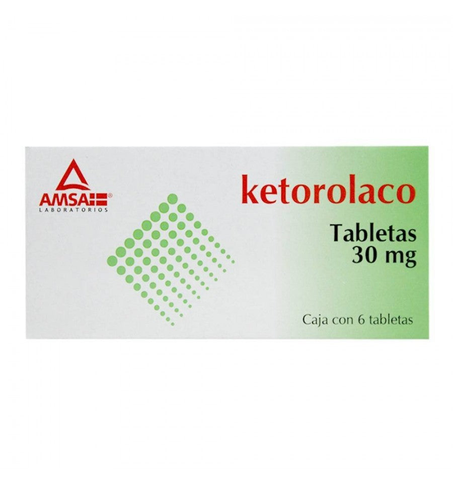 KETOROLACO TROMETAMINA 6 TAB SL 30 MG