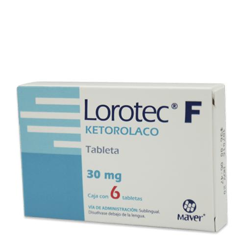 LOROTEC F 6 TAB 30 MG