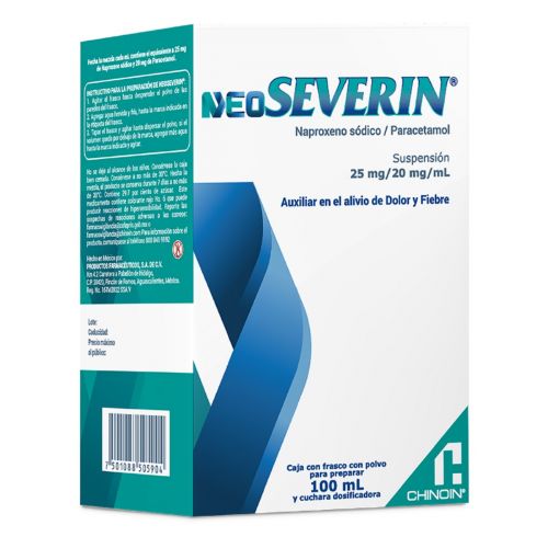 NEOSEVERIN 25/20MG SUSP PVO 100ML