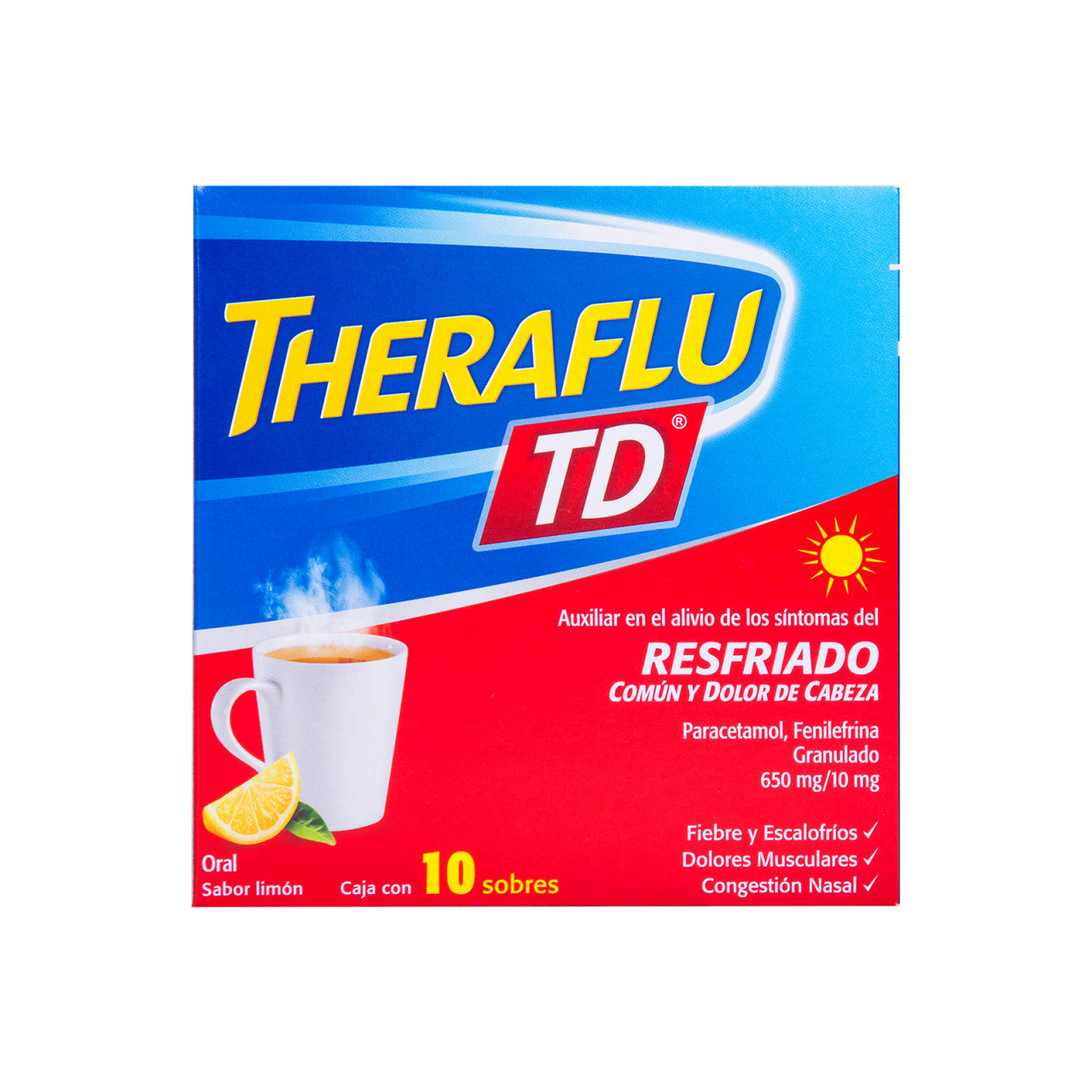 THERAFLU EXT-TD ROJO 10SB ECONOPACK