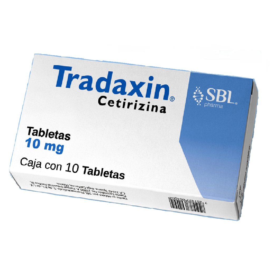 TRADAXIN 10MG CETIRIZINA CAJA C/10 TABS