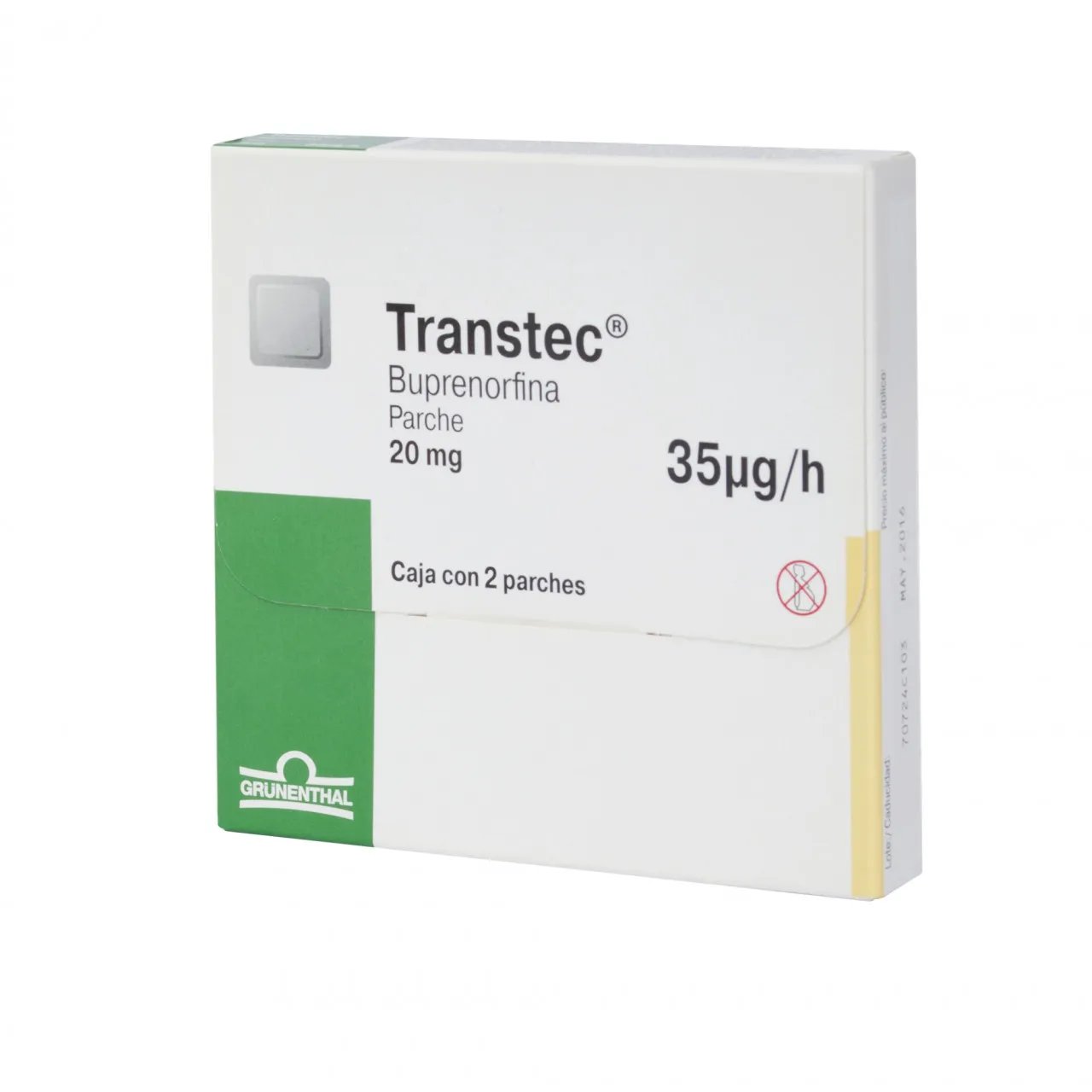 TRANSTEC 20 MG 2 PARCHES