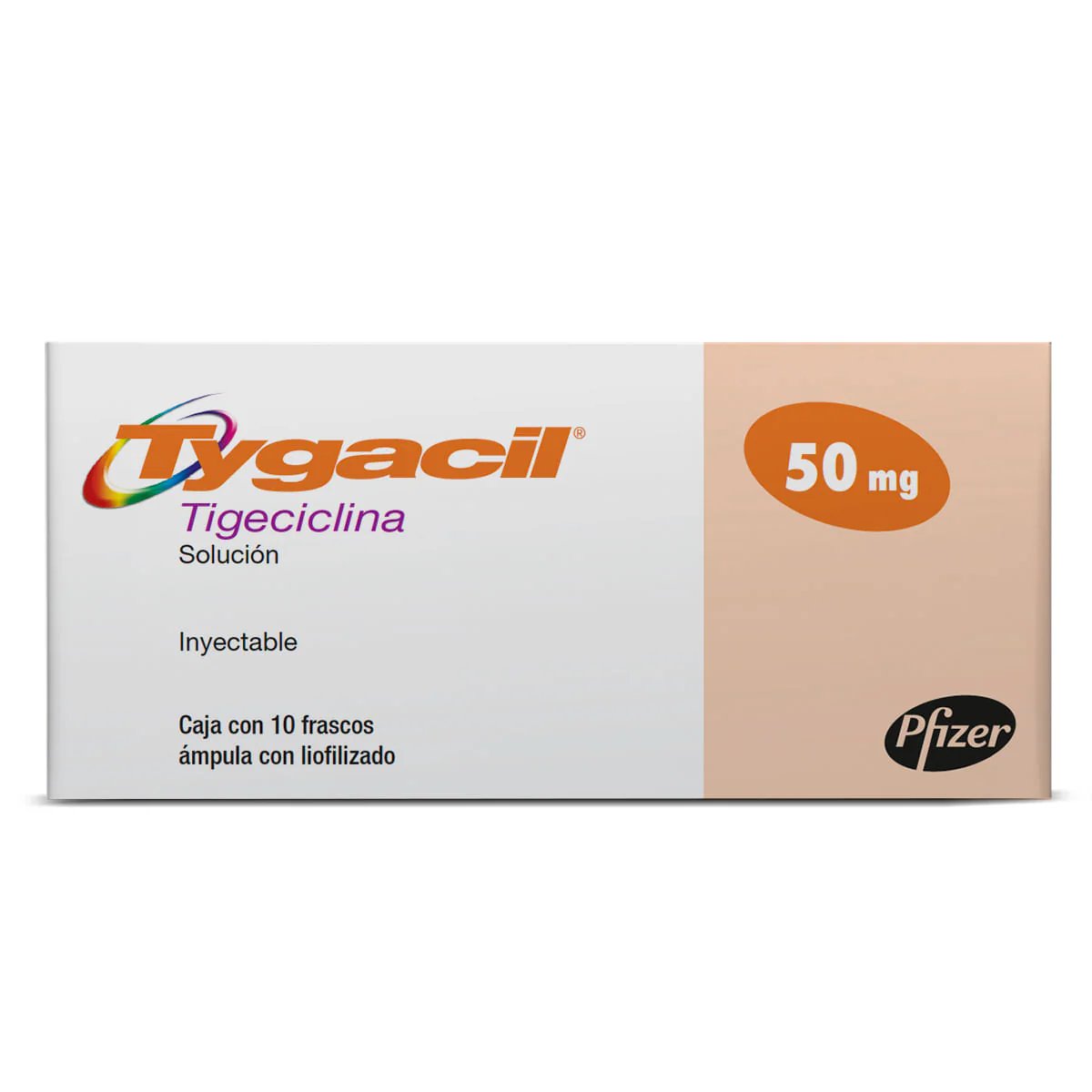 TYGACIL 50 MG SOL INY FA C/10