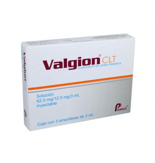 VALGIONCLT 62.5/12.5MG/ 3ML C/3 AMP