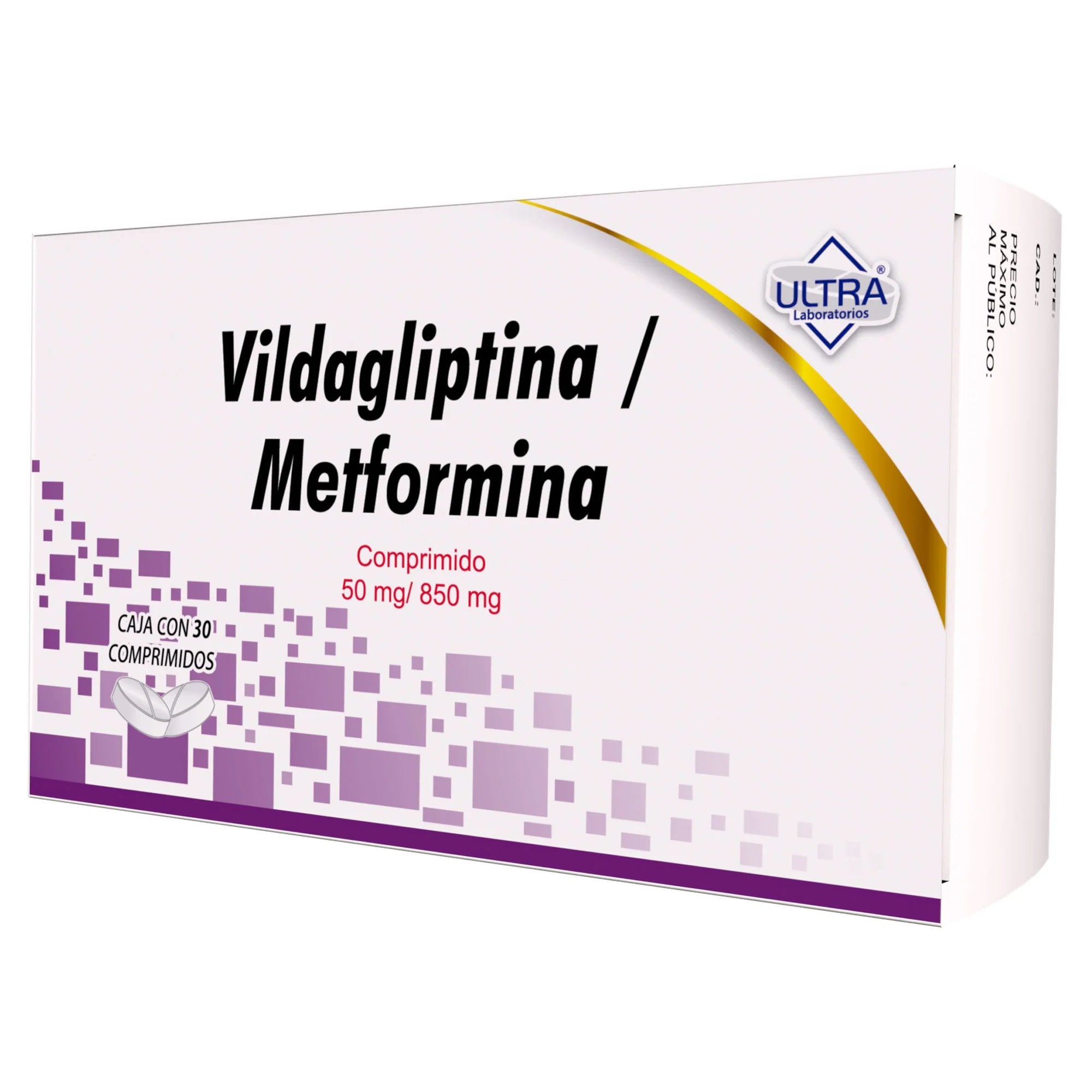 VILDAGLIPTINA METFORMINA 30COMP 50/850MG