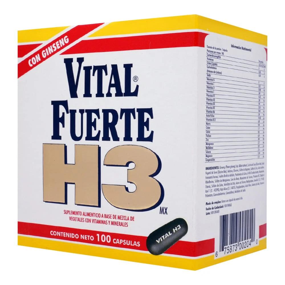 VITAL FUERTE H3MX SUP ALIM 100 CAPS