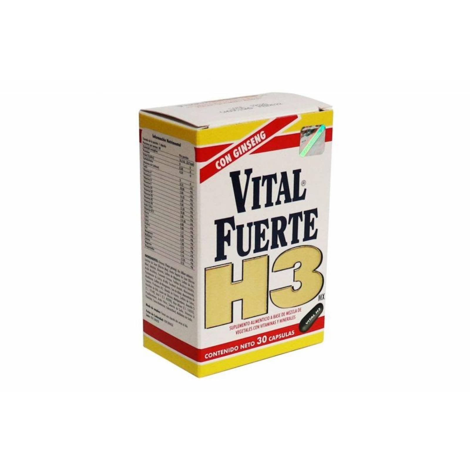 VITAL FUERTE H3MX SUP ALIM 30CAPS