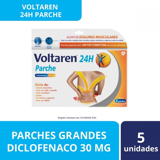 VOLTAREN 24H 30MG 5 PARCHES