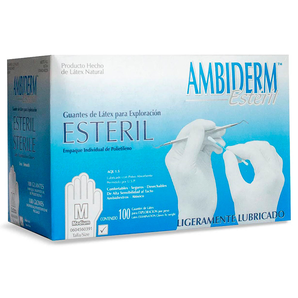 GUANTE AMBIDERM ESTERIL MED C100
