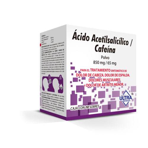 ACI ACETIL/ CAFEINA 10 SOB 850/65 MG