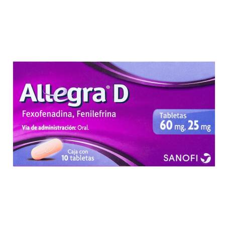 ALLEGRA D 10 TAB 60/25MG
