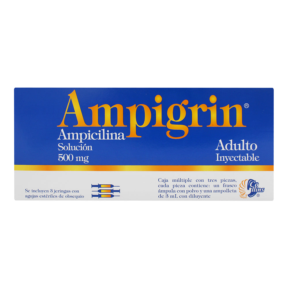 AMPIGRIN AD 3 AMP 500/500/100/30MG/3 ML
