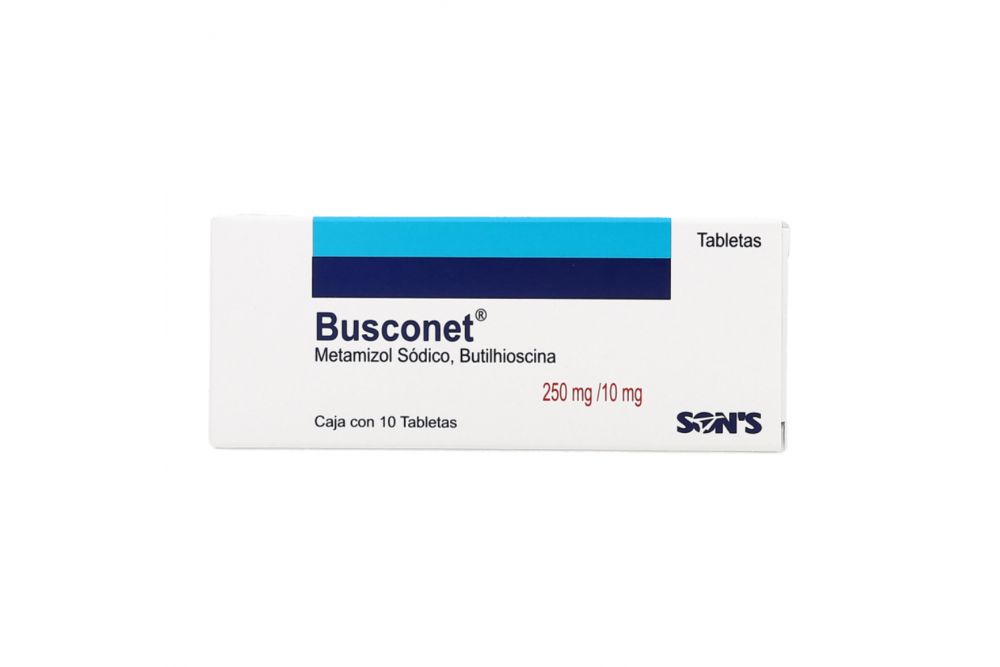 BUSCONET 10 TAB 250/10MG SONS