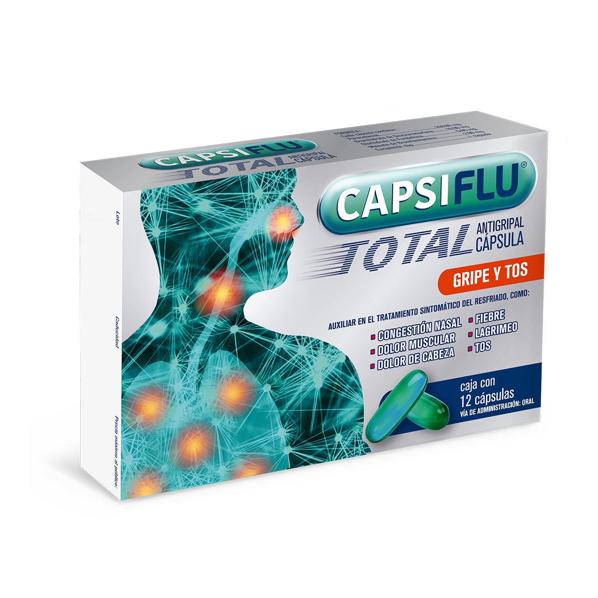 CAPSIFLU TOTAL 12 CAPS 250/10/2/5 MG
