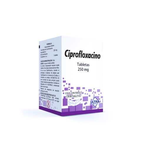 CIPROFLOXACINO 8 TAB 250 MG