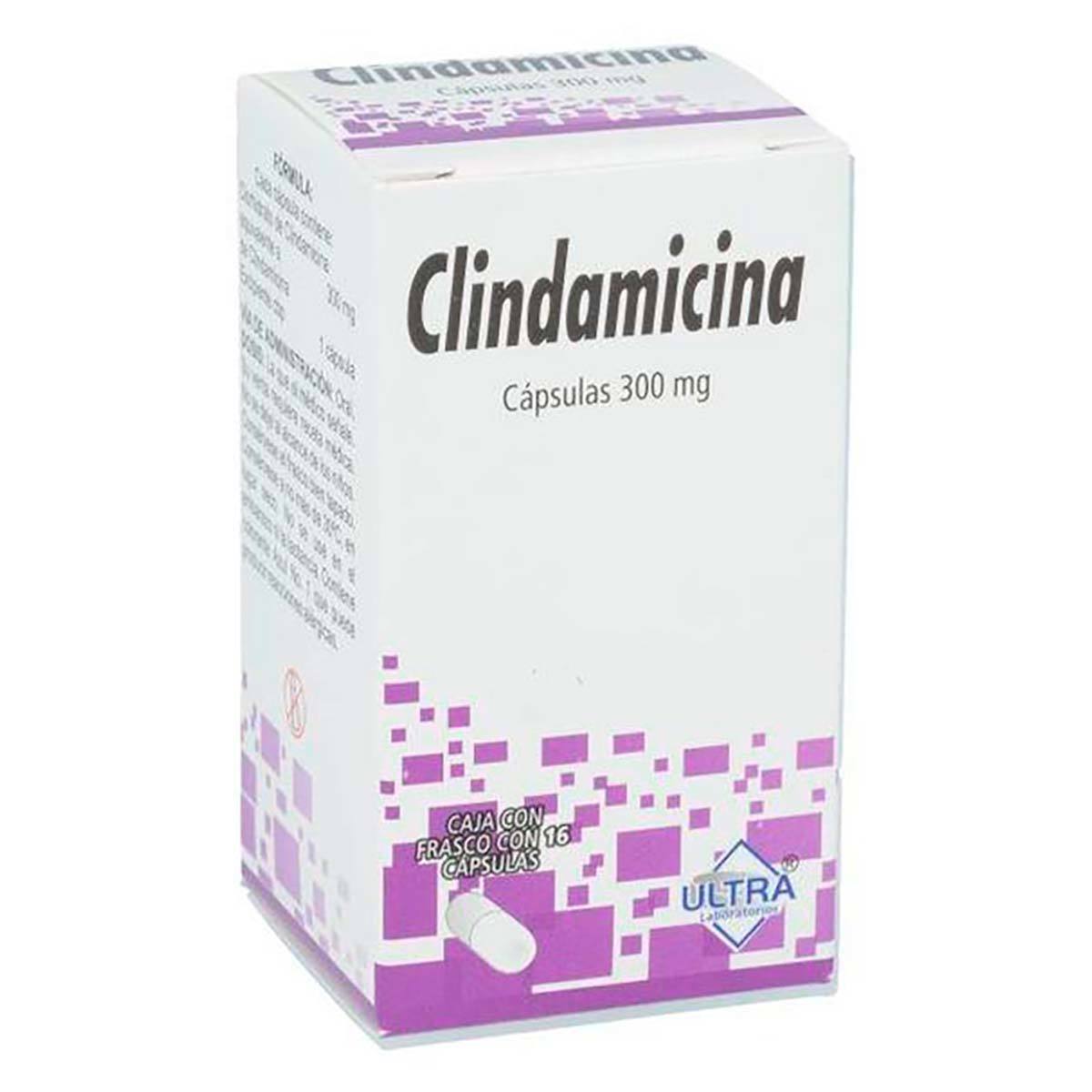 CLINDAMICINA 16 CAPS 300 MG