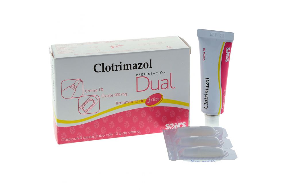 CLOTRIMAZOL DUAL 3 OVS 200MG 1CMA 10G 1%