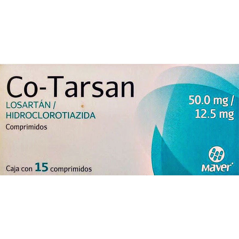 CO-TARSAN 15 COMP 50/12.5 MG