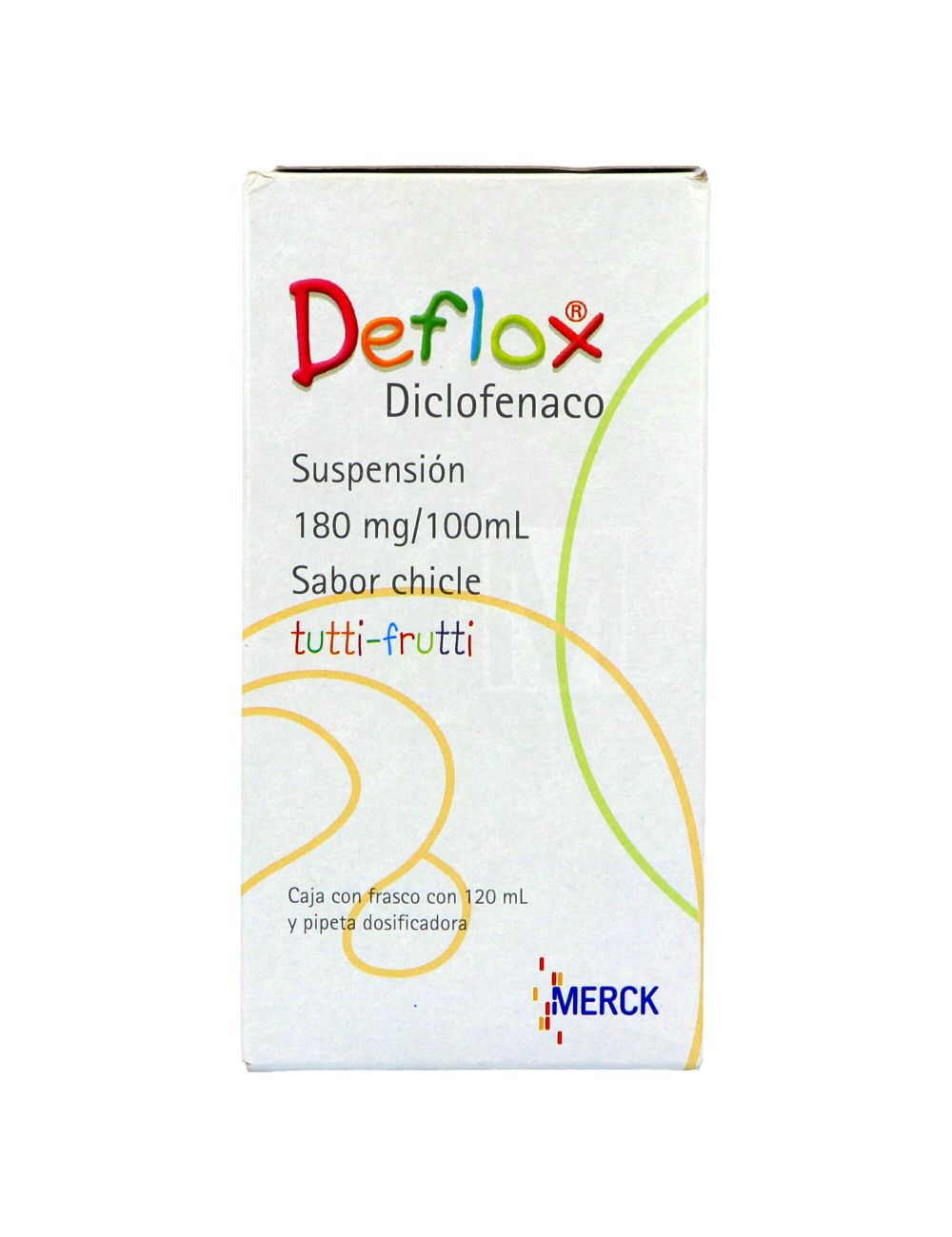 DEFLOX 180MG TUTTI-FRUTTI 120 ML