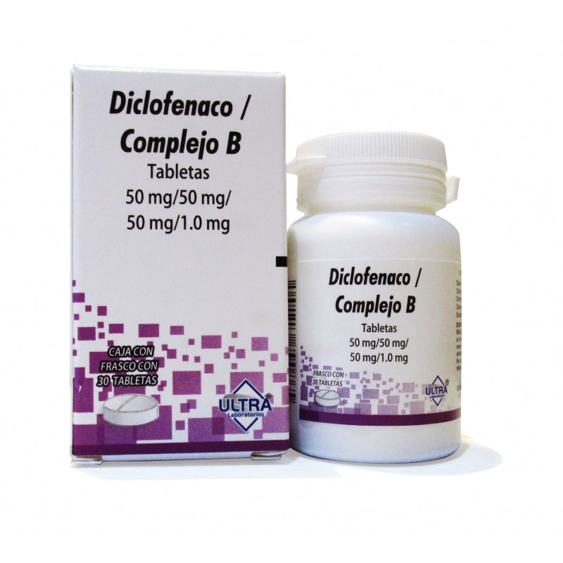 DICLOFENACO,COMPLEJO B 30 TAB 50/1 MG