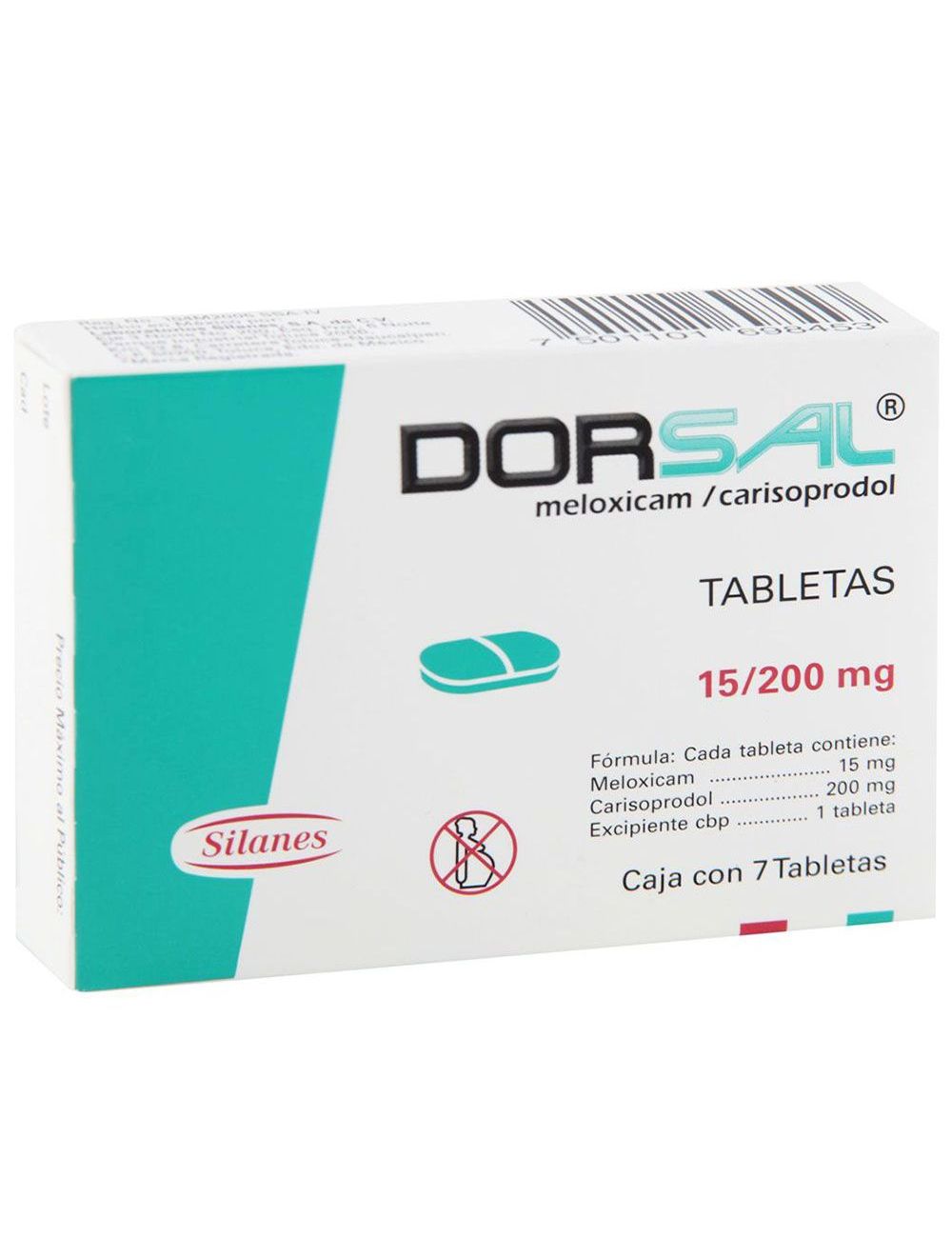 DORSAL 15/200 MG 7 TAB