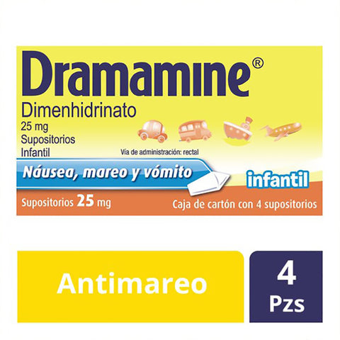 DRAMAMINE INF 25 MG SUPS 4