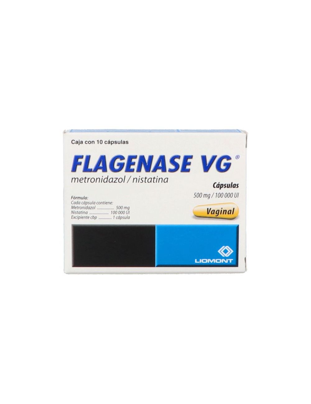 FLAGENASE VG 500MG/ 100000UI 10CAPS
