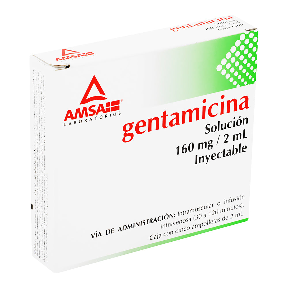 GENTAMICINA 5 AMP 160MG/2 ML