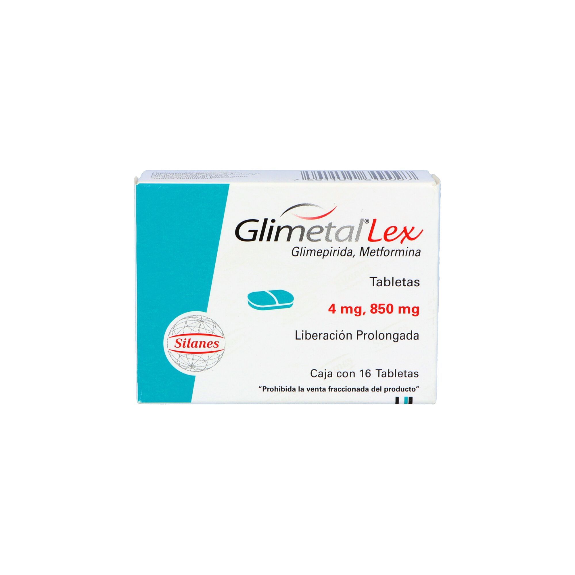 GLIMETAL-LEX 850/4 MG 30 TAB