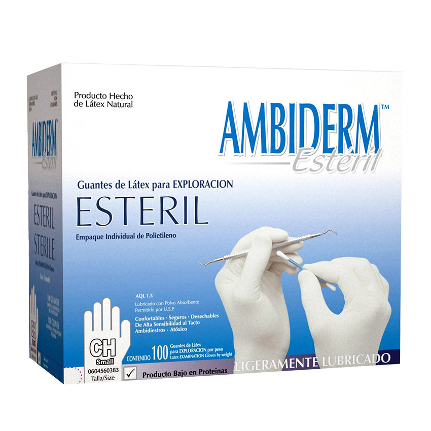 GUANTE AMBIDERM ESTERIL CH CAJA C100