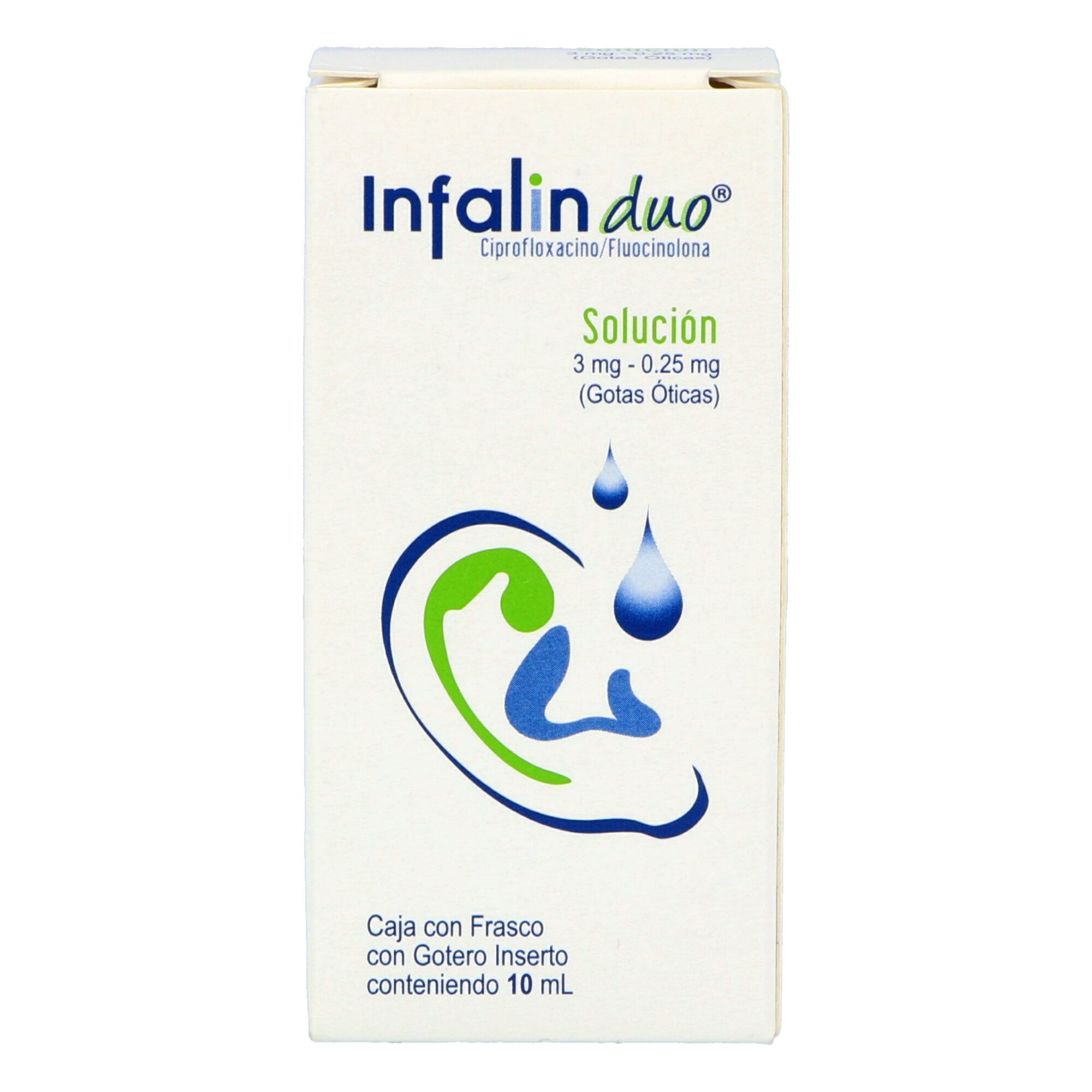 INFALIN DUO 3/0.25MG GTS OTICA 10ML
