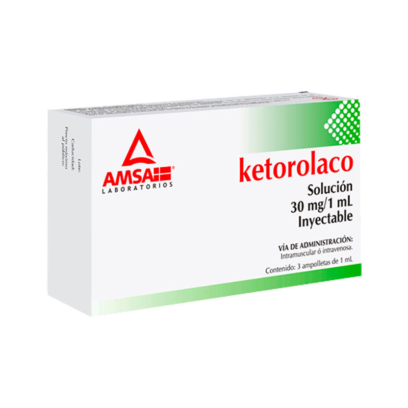 KETOROLACO 3 AMP 30 MG