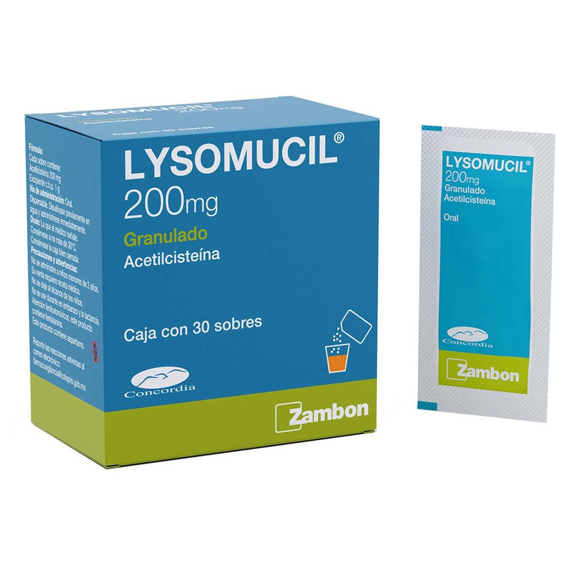 LYSOMUCIL 200 MG PVO 30 SB EFERV