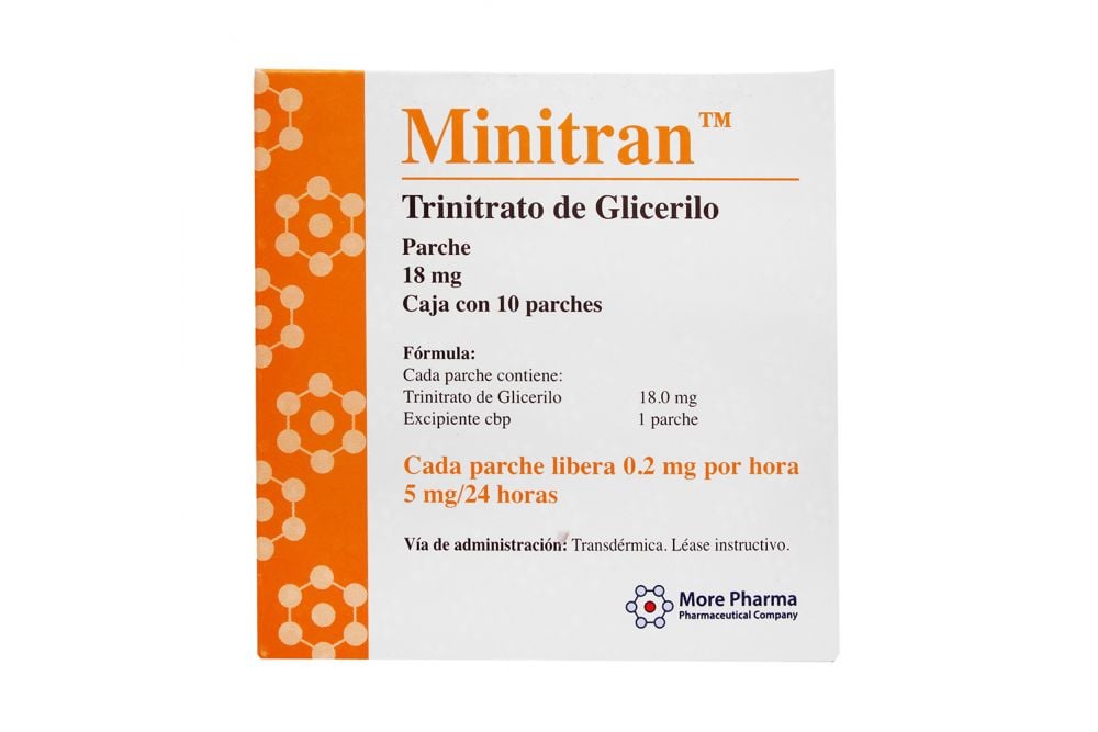 MINITRAN 18MG 5MG/24HRS 10 PARCH