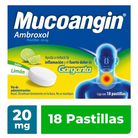 MUCOANGIN LIMON 20MG 18 PAST