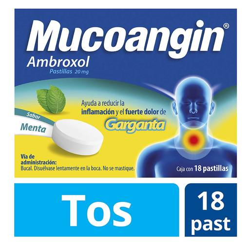 MUCOANGIN MENTA 20 MG 18 PAST