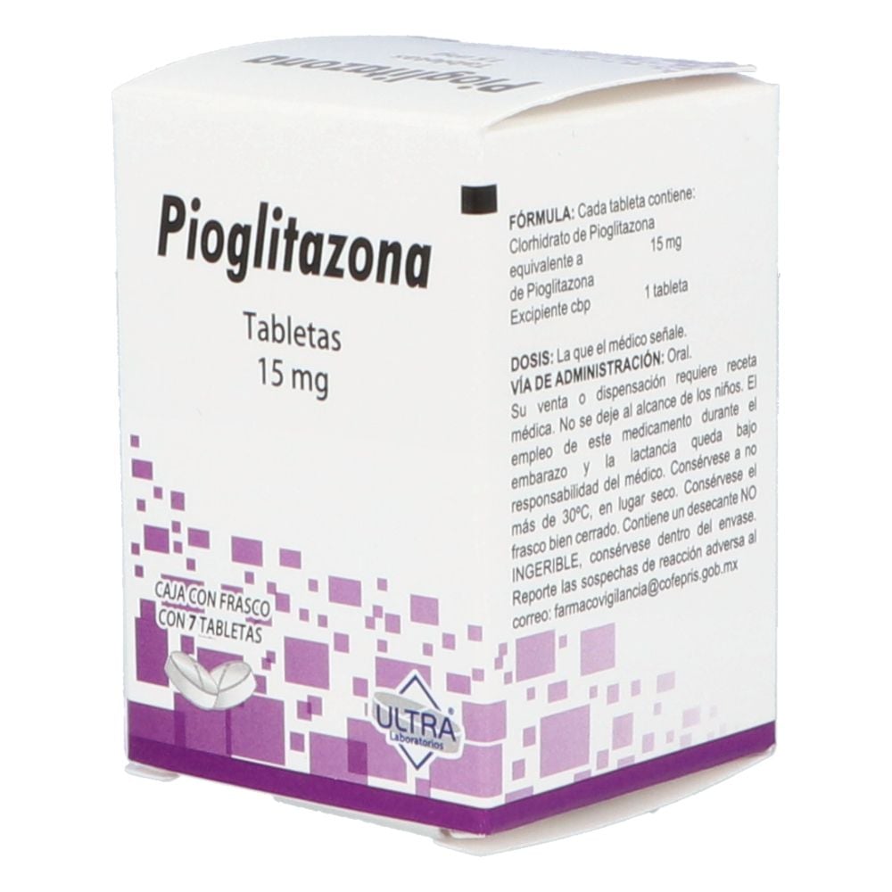 PIOGLITAZONA 7 TAB 15MG ULTRA