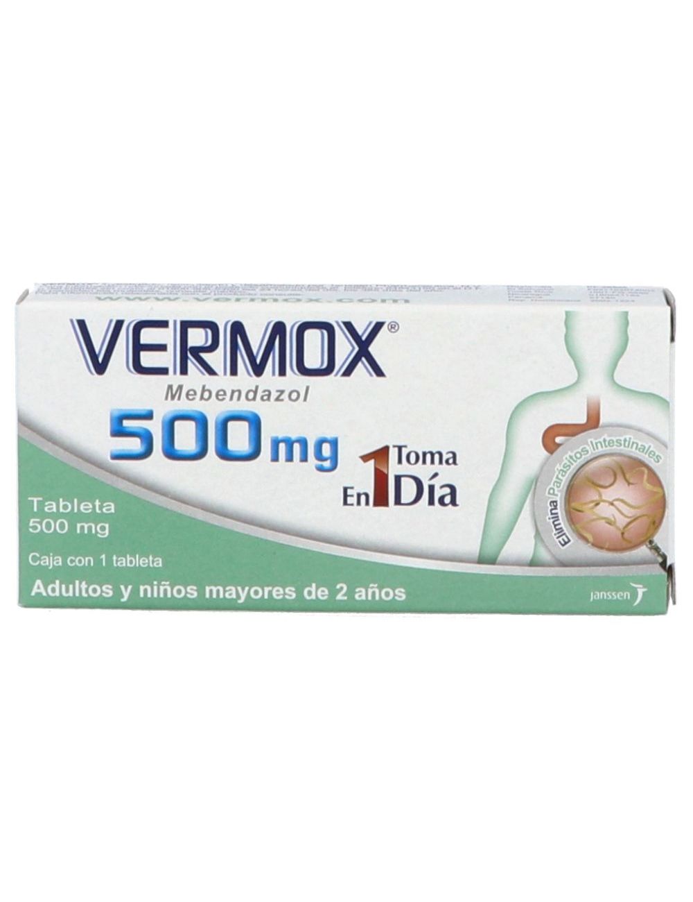 VERMOX 500 MG 1 TAB