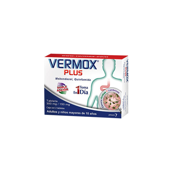 VERMOX-PLUS 300/150MG 2 TAB